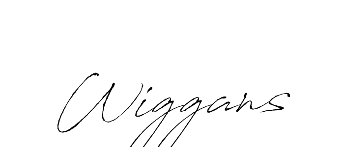 Use a signature maker to create a handwritten signature online. With this signature software, you can design (Antro_Vectra) your own signature for name Wiggans. Wiggans signature style 6 images and pictures png