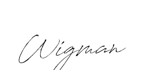 Create a beautiful signature design for name Wigman. With this signature (Antro_Vectra) fonts, you can make a handwritten signature for free. Wigman signature style 6 images and pictures png