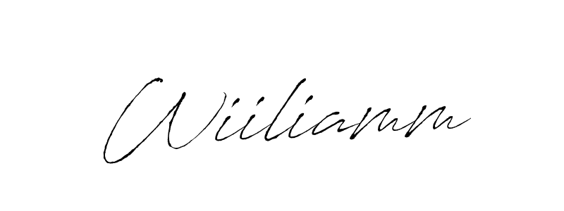 Make a beautiful signature design for name Wiiliamm. With this signature (Antro_Vectra) style, you can create a handwritten signature for free. Wiiliamm signature style 6 images and pictures png