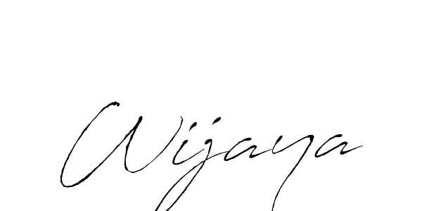 Make a beautiful signature design for name Wijaya. With this signature (Antro_Vectra) style, you can create a handwritten signature for free. Wijaya signature style 6 images and pictures png