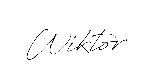 Wiktor stylish signature style. Best Handwritten Sign (Antro_Vectra) for my name. Handwritten Signature Collection Ideas for my name Wiktor. Wiktor signature style 6 images and pictures png