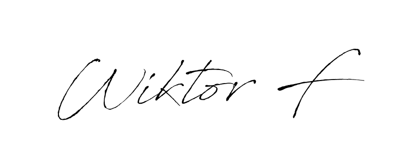 It looks lik you need a new signature style for name Wiktor F. Design unique handwritten (Antro_Vectra) signature with our free signature maker in just a few clicks. Wiktor F signature style 6 images and pictures png