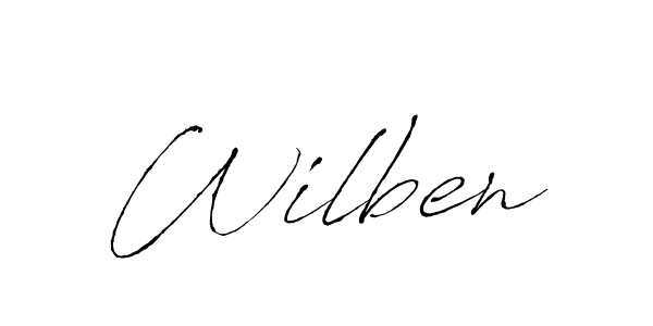 Wilben stylish signature style. Best Handwritten Sign (Antro_Vectra) for my name. Handwritten Signature Collection Ideas for my name Wilben. Wilben signature style 6 images and pictures png