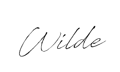 Design your own signature with our free online signature maker. With this signature software, you can create a handwritten (Antro_Vectra) signature for name Wilde. Wilde signature style 6 images and pictures png