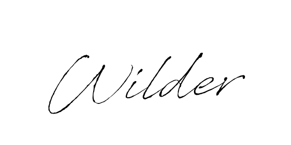 Design your own signature with our free online signature maker. With this signature software, you can create a handwritten (Antro_Vectra) signature for name Wilder. Wilder signature style 6 images and pictures png