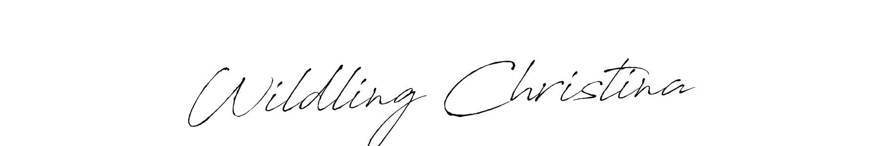 Create a beautiful signature design for name Wildling Christina. With this signature (Antro_Vectra) fonts, you can make a handwritten signature for free. Wildling Christina signature style 6 images and pictures png