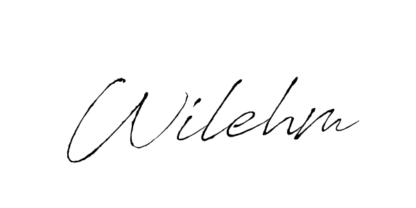 Use a signature maker to create a handwritten signature online. With this signature software, you can design (Antro_Vectra) your own signature for name Wilehm. Wilehm signature style 6 images and pictures png