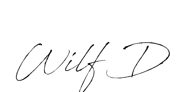You should practise on your own different ways (Antro_Vectra) to write your name (Wilf D) in signature. don't let someone else do it for you. Wilf D signature style 6 images and pictures png