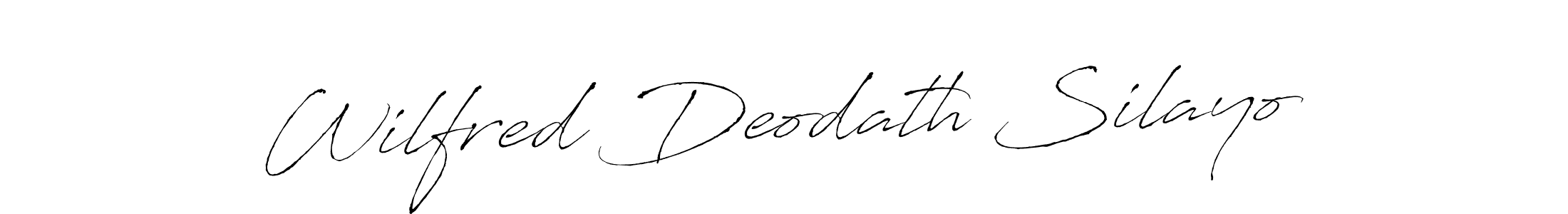 Make a short Wilfred Deodath Silayo signature style. Manage your documents anywhere anytime using Antro_Vectra. Create and add eSignatures, submit forms, share and send files easily. Wilfred Deodath Silayo signature style 6 images and pictures png