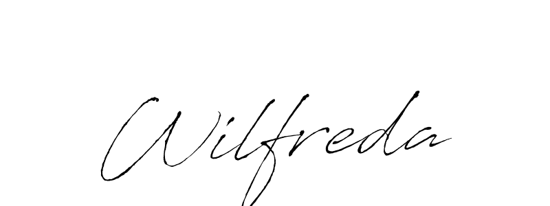 Antro_Vectra is a professional signature style that is perfect for those who want to add a touch of class to their signature. It is also a great choice for those who want to make their signature more unique. Get Wilfreda name to fancy signature for free. Wilfreda signature style 6 images and pictures png