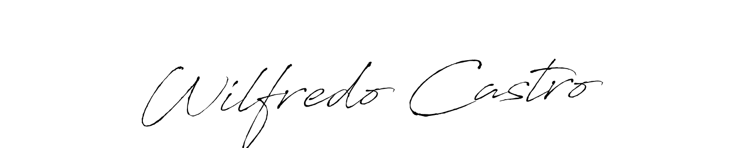 Design your own signature with our free online signature maker. With this signature software, you can create a handwritten (Antro_Vectra) signature for name Wilfredo Castro. Wilfredo Castro signature style 6 images and pictures png