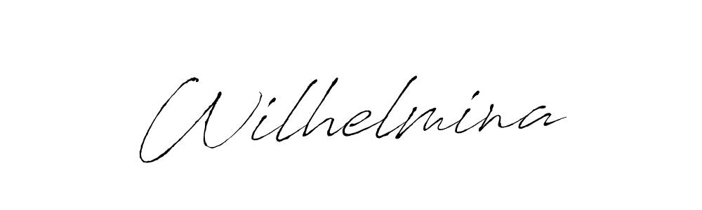 You should practise on your own different ways (Antro_Vectra) to write your name (Wilhelmina) in signature. don't let someone else do it for you. Wilhelmina signature style 6 images and pictures png