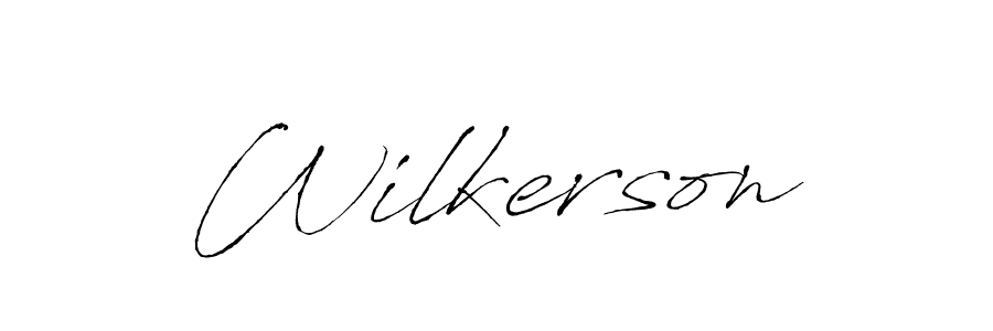 Make a beautiful signature design for name Wilkerson. With this signature (Antro_Vectra) style, you can create a handwritten signature for free. Wilkerson signature style 6 images and pictures png