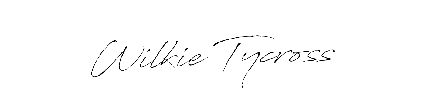 You should practise on your own different ways (Antro_Vectra) to write your name (Wilkie Tycross) in signature. don't let someone else do it for you. Wilkie Tycross signature style 6 images and pictures png