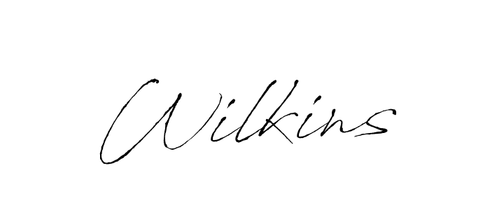 Design your own signature with our free online signature maker. With this signature software, you can create a handwritten (Antro_Vectra) signature for name Wilkins. Wilkins signature style 6 images and pictures png