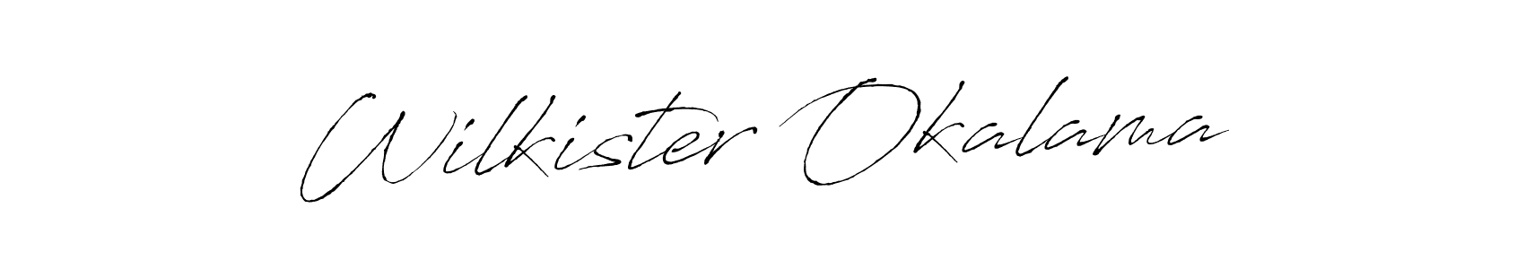 Antro_Vectra is a professional signature style that is perfect for those who want to add a touch of class to their signature. It is also a great choice for those who want to make their signature more unique. Get Wilkister Okalama name to fancy signature for free. Wilkister Okalama signature style 6 images and pictures png