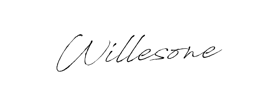 Create a beautiful signature design for name Willesone. With this signature (Antro_Vectra) fonts, you can make a handwritten signature for free. Willesone signature style 6 images and pictures png