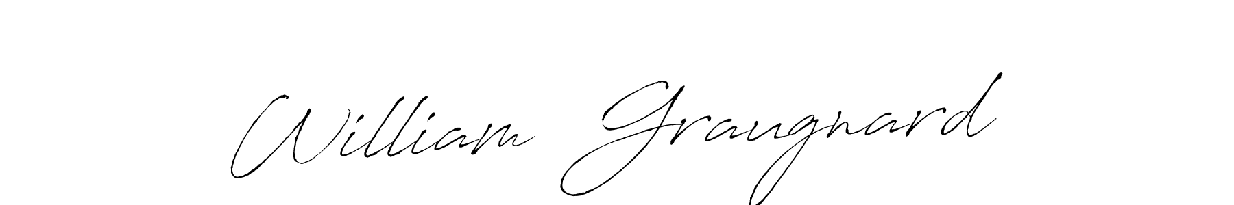 Use a signature maker to create a handwritten signature online. With this signature software, you can design (Antro_Vectra) your own signature for name William  Graugnard. William  Graugnard signature style 6 images and pictures png