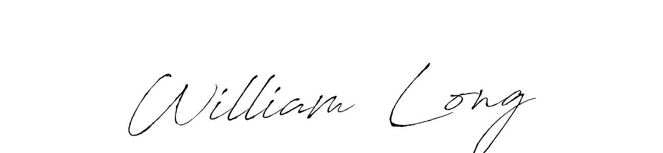 Antro_Vectra is a professional signature style that is perfect for those who want to add a touch of class to their signature. It is also a great choice for those who want to make their signature more unique. Get William  Long name to fancy signature for free. William  Long signature style 6 images and pictures png