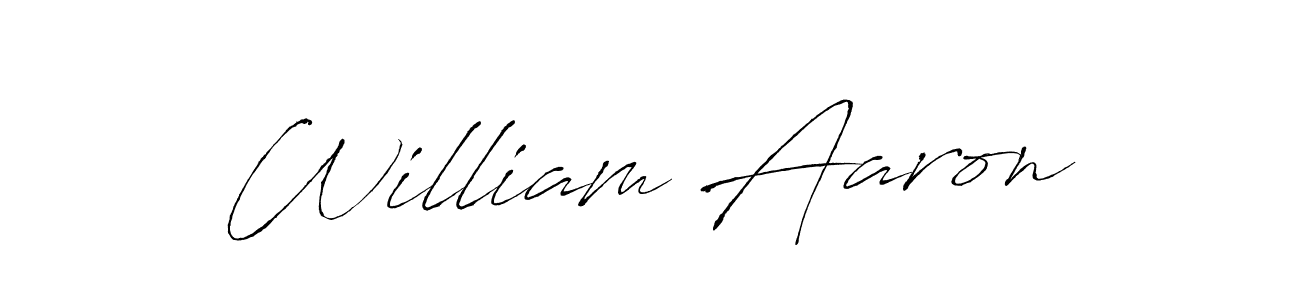 How to make William Aaron name signature. Use Antro_Vectra style for creating short signs online. This is the latest handwritten sign. William Aaron signature style 6 images and pictures png