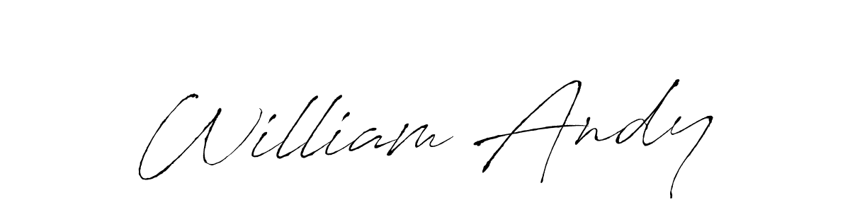 Use a signature maker to create a handwritten signature online. With this signature software, you can design (Antro_Vectra) your own signature for name William Andy. William Andy signature style 6 images and pictures png