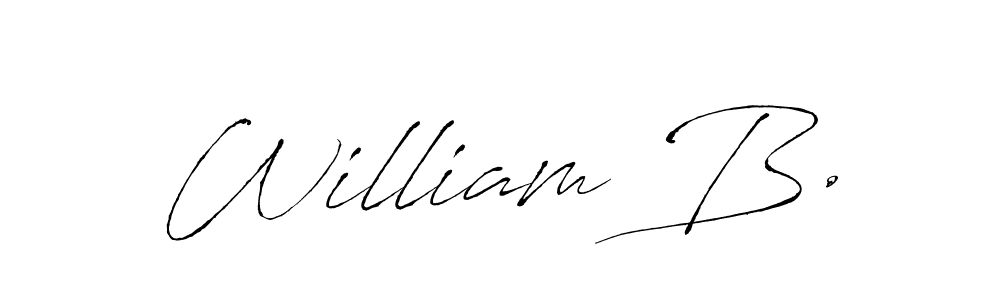 Design your own signature with our free online signature maker. With this signature software, you can create a handwritten (Antro_Vectra) signature for name William B.. William B. signature style 6 images and pictures png