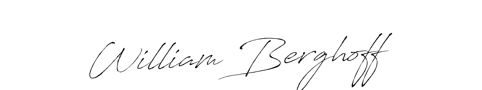 Best and Professional Signature Style for William Berghoff. Antro_Vectra Best Signature Style Collection. William Berghoff signature style 6 images and pictures png