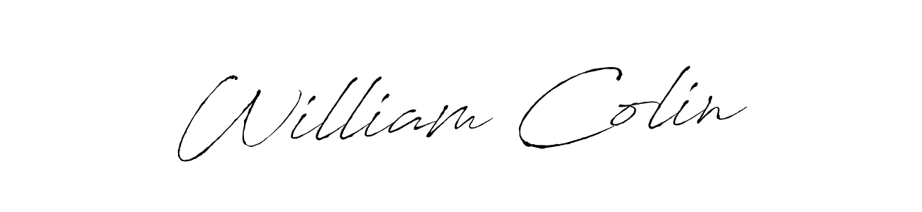 Use a signature maker to create a handwritten signature online. With this signature software, you can design (Antro_Vectra) your own signature for name William Colin. William Colin signature style 6 images and pictures png