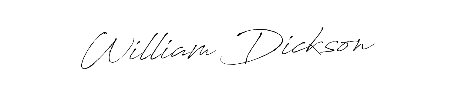 Design your own signature with our free online signature maker. With this signature software, you can create a handwritten (Antro_Vectra) signature for name William Dickson. William Dickson signature style 6 images and pictures png