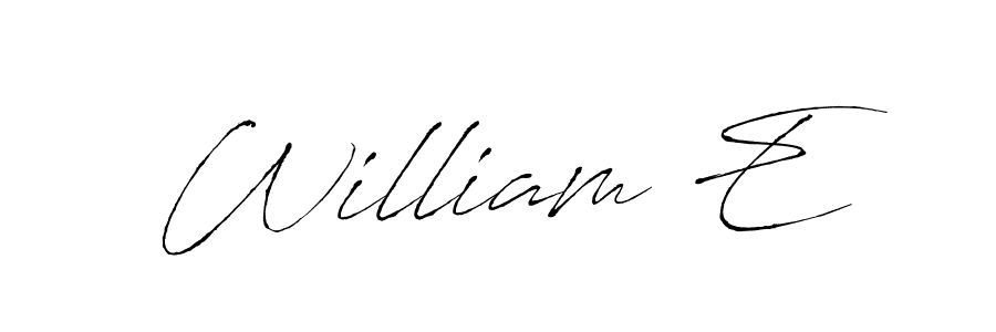 This is the best signature style for the William E name. Also you like these signature font (Antro_Vectra). Mix name signature. William E signature style 6 images and pictures png