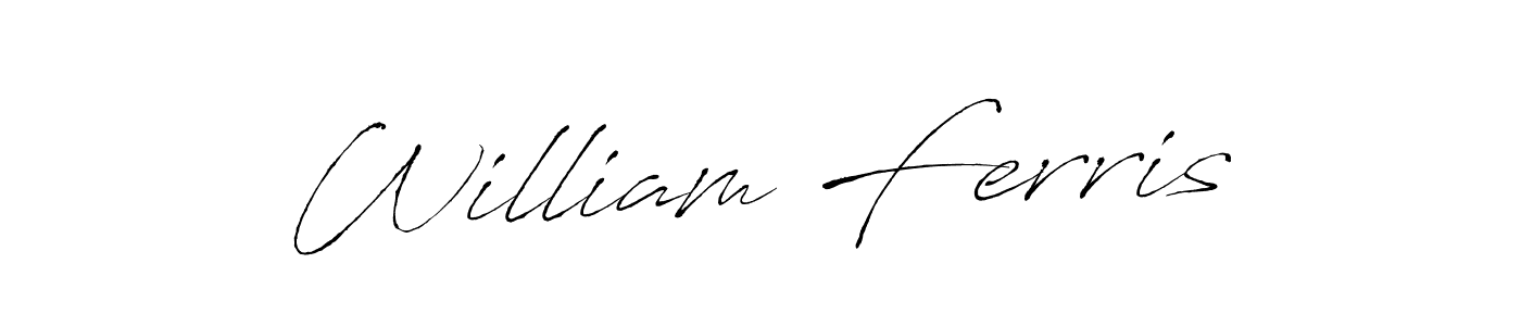 How to make William Ferris name signature. Use Antro_Vectra style for creating short signs online. This is the latest handwritten sign. William Ferris signature style 6 images and pictures png