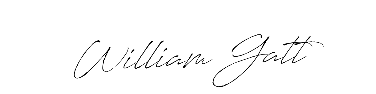 Make a beautiful signature design for name William Gatt. With this signature (Antro_Vectra) style, you can create a handwritten signature for free. William Gatt signature style 6 images and pictures png