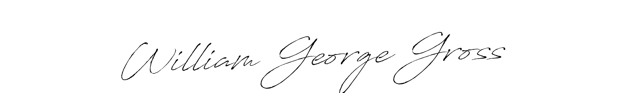 Use a signature maker to create a handwritten signature online. With this signature software, you can design (Antro_Vectra) your own signature for name William George Gross. William George Gross signature style 6 images and pictures png