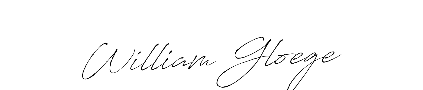 Design your own signature with our free online signature maker. With this signature software, you can create a handwritten (Antro_Vectra) signature for name William Gloege. William Gloege signature style 6 images and pictures png