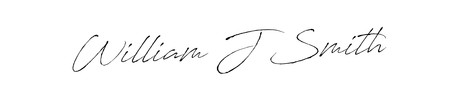 William J Smith stylish signature style. Best Handwritten Sign (Antro_Vectra) for my name. Handwritten Signature Collection Ideas for my name William J Smith. William J Smith signature style 6 images and pictures png