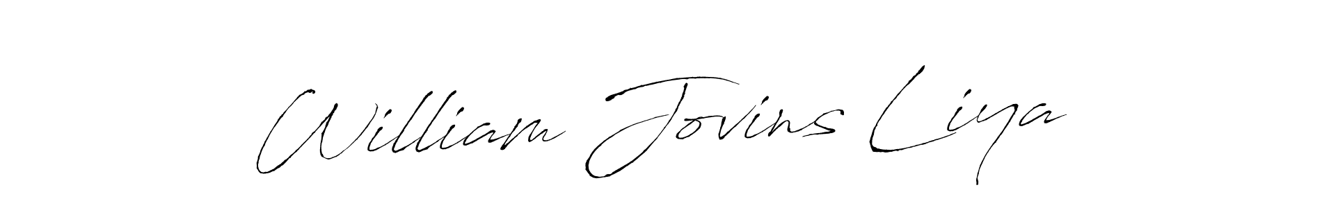 Antro_Vectra is a professional signature style that is perfect for those who want to add a touch of class to their signature. It is also a great choice for those who want to make their signature more unique. Get William Jovins Liya name to fancy signature for free. William Jovins Liya signature style 6 images and pictures png