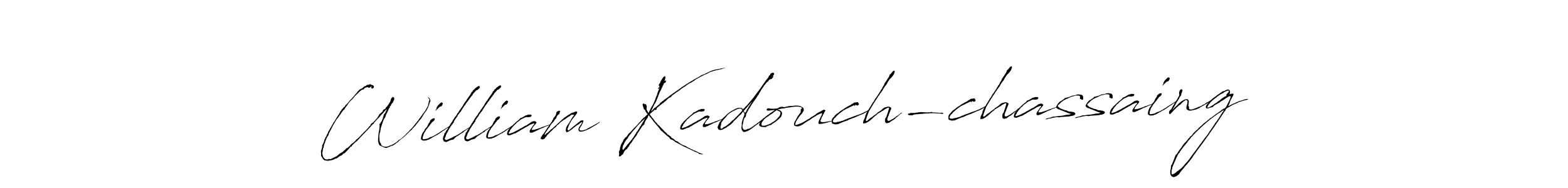 Antro_Vectra is a professional signature style that is perfect for those who want to add a touch of class to their signature. It is also a great choice for those who want to make their signature more unique. Get William Kadouch-chassaing name to fancy signature for free. William Kadouch-chassaing signature style 6 images and pictures png