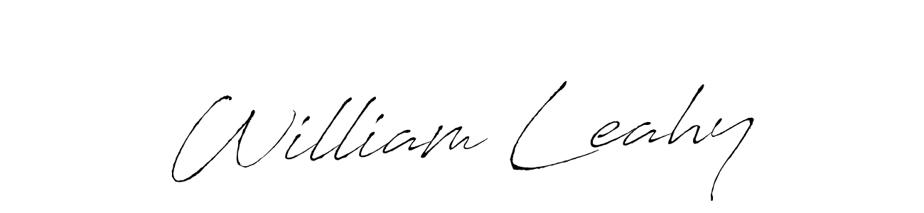 William Leahy stylish signature style. Best Handwritten Sign (Antro_Vectra) for my name. Handwritten Signature Collection Ideas for my name William Leahy. William Leahy signature style 6 images and pictures png