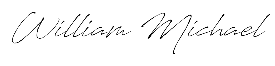 Create your official email sign-off with William Michael name in Antro_Vectra style. Crisp, clean, and perfectly legible across all screens. William Michael signature style 6 images and pictures png