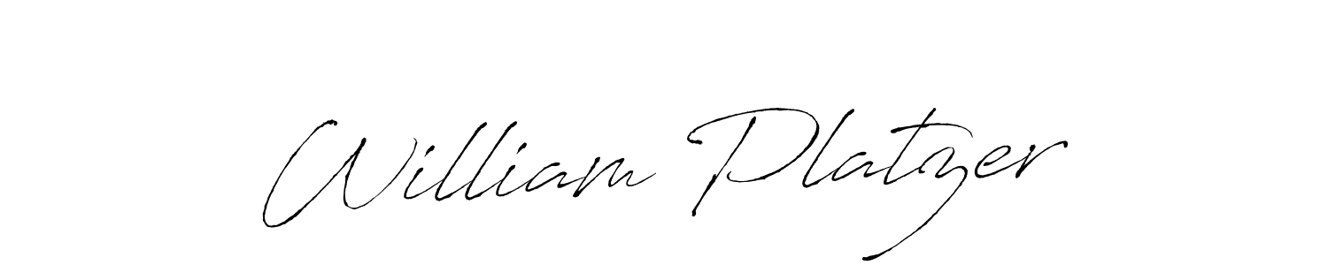 William Platzer stylish signature style. Best Handwritten Sign (Antro_Vectra) for my name. Handwritten Signature Collection Ideas for my name William Platzer. William Platzer signature style 6 images and pictures png