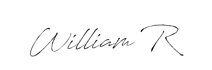 Similarly Antro_Vectra is the best handwritten signature design. Signature creator online .You can use it as an online autograph creator for name William R. William R signature style 6 images and pictures png