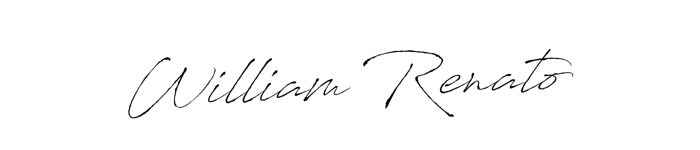 Make a beautiful signature design for name William Renato. With this signature (Antro_Vectra) style, you can create a handwritten signature for free. William Renato signature style 6 images and pictures png