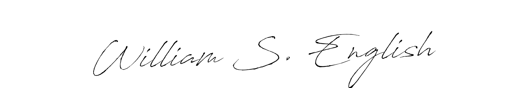 How to make William S. English name signature. Use Antro_Vectra style for creating short signs online. This is the latest handwritten sign. William S. English signature style 6 images and pictures png