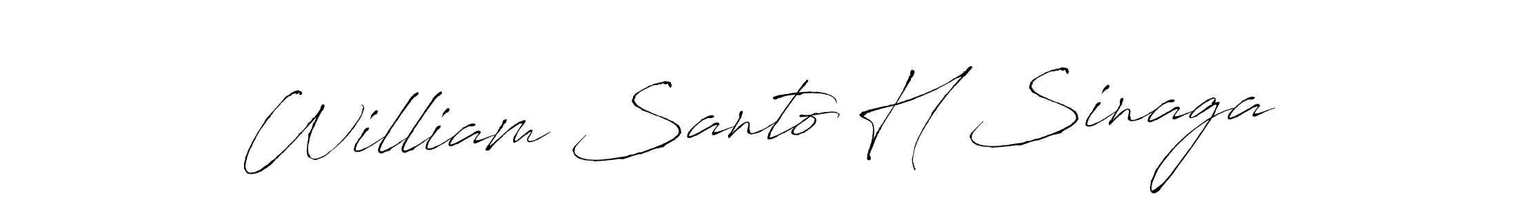 You should practise on your own different ways (Antro_Vectra) to write your name (William Santo H Sinaga) in signature. don't let someone else do it for you. William Santo H Sinaga signature style 6 images and pictures png