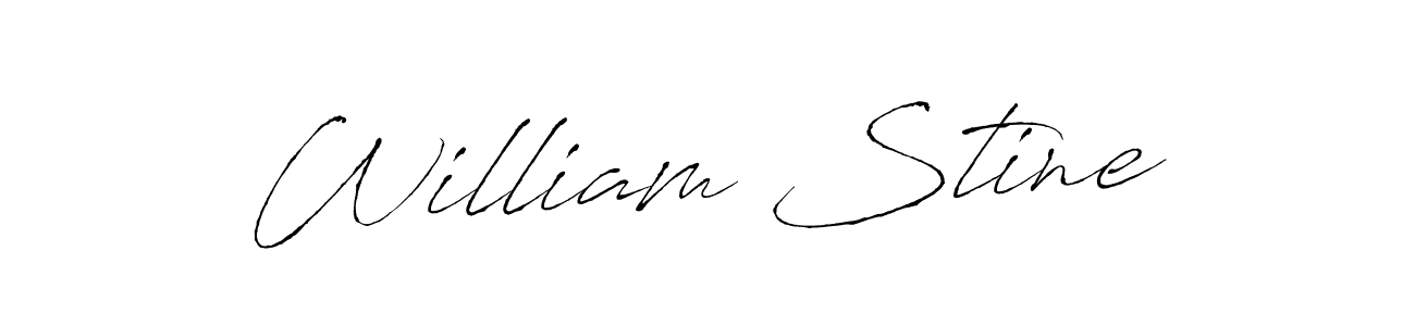 Also You can easily find your signature by using the search form. We will create William Stine name handwritten signature images for you free of cost using Antro_Vectra sign style. William Stine signature style 6 images and pictures png