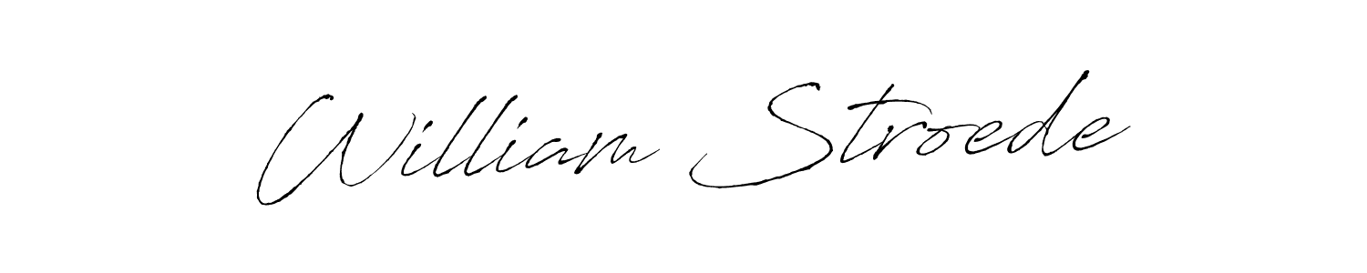 How to make William Stroede name signature. Use Antro_Vectra style for creating short signs online. This is the latest handwritten sign. William Stroede signature style 6 images and pictures png