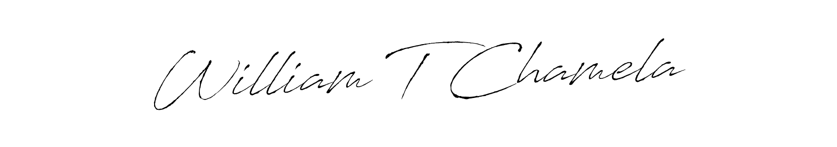 It looks lik you need a new signature style for name William T Chamela. Design unique handwritten (Antro_Vectra) signature with our free signature maker in just a few clicks. William T Chamela signature style 6 images and pictures png