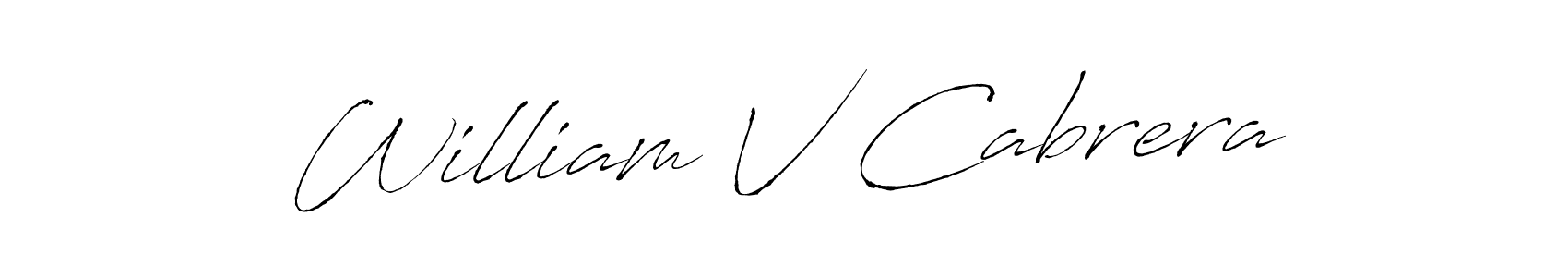 Make a beautiful signature design for name William V Cabrera. With this signature (Antro_Vectra) style, you can create a handwritten signature for free. William V Cabrera signature style 6 images and pictures png