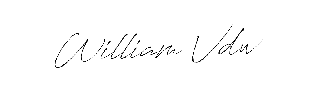 William Vdw stylish signature style. Best Handwritten Sign (Antro_Vectra) for my name. Handwritten Signature Collection Ideas for my name William Vdw. William Vdw signature style 6 images and pictures png