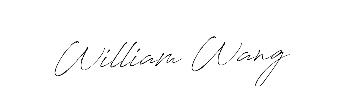 Use a signature maker to create a handwritten signature online. With this signature software, you can design (Antro_Vectra) your own signature for name William Wang. William Wang signature style 6 images and pictures png
